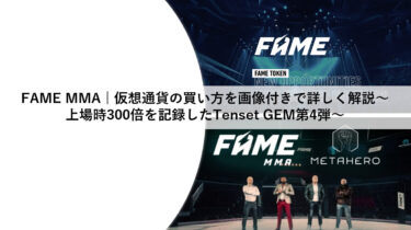 FAME MMA | 仮想通貨の買い方を画像付きで詳しく解説～上場時300倍を記録したTenset GEM第4弾～
